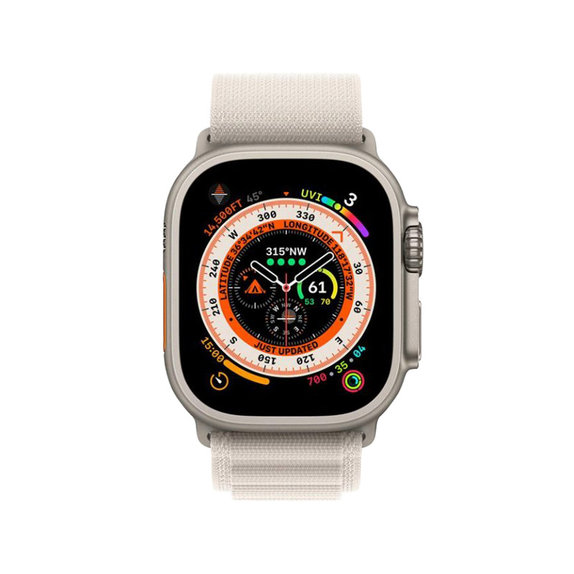FixPremium - Řemínek Alpine Loop pro Apple Watch (38, 40 a 41mm), starlight