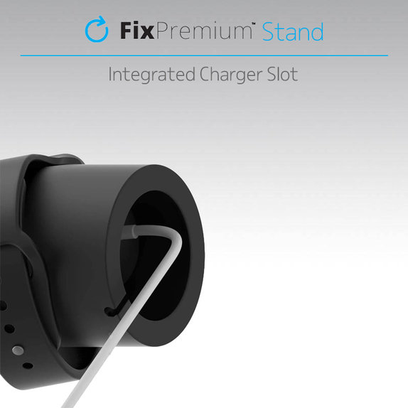 FixPremium - Silikónový Stojan pro Apple Watch, černá
