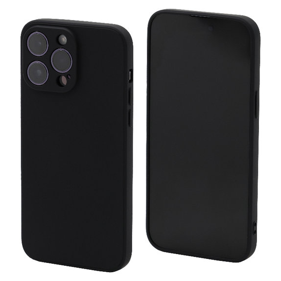 FixPremium - Puzdro Rubber pro iPhone 14 Pro Max, černá