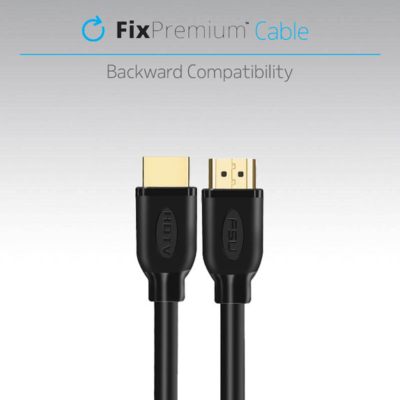 FixPremium - HDMI / HDMI Kabel, HDMI 2.0 (1m), černá