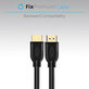 FixPremium - HDMI / HDMI Kabel, HDMI 2.0 (1m), černá