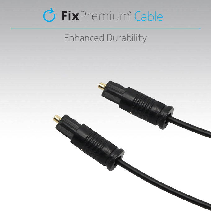 FixPremium - Audio Optický Kabel (2m), černá