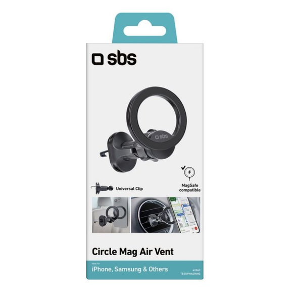 SBS - Držák do Auta CircleMag MagSafe, černá