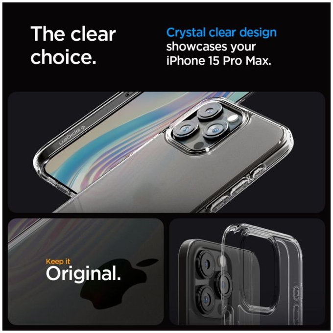 Spigen - Pouzdro Ultra Hybrid pro iPhone 15 Pro Max, frost clear