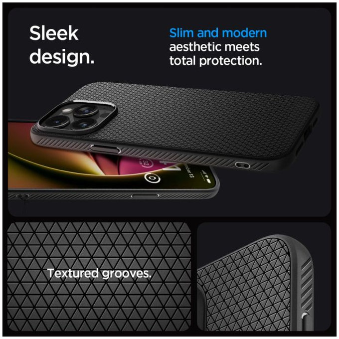 Spigen - Pouzdro Liquid Air pro iPhone 15 Pro, matte black