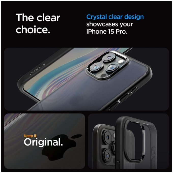 Spigen - Pouzdro Ultra Hybrid pro iPhone 15 Pro, frost black