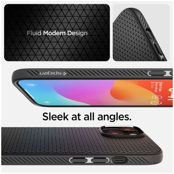 Spigen - Pouzdro Liquid Air pro iPhone 15, matte black