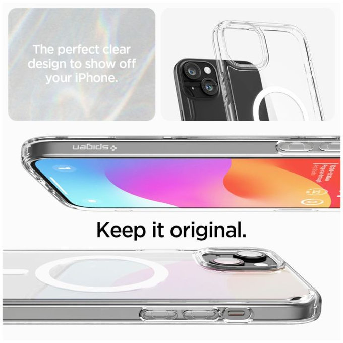 Spigen - Pouzdro Ultra Hybrid s MagSafe pro iPhone 15, bílá