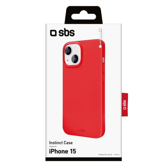 SBS - Pouzdro Instinct pro iPhone 15, červená