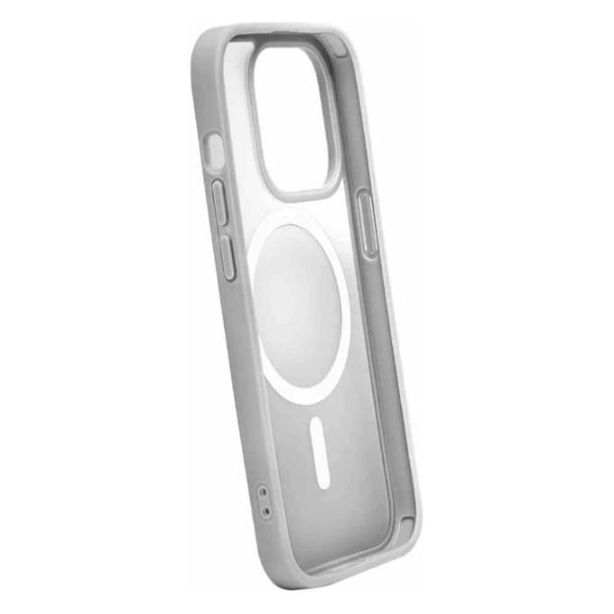 PURO - Pouzdro Gradient s MagSafe pro iPhone 15 Pro, stříbrná