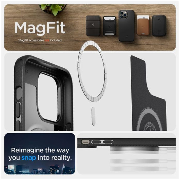Spigen - Pouzdro Mag Armor s MagSafe pro iPhone 14 Pro Max, Matte Black