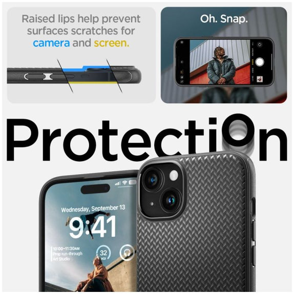 Spigen - Pouzdro Mag Armor s MagSafe pro iPhone 15, matte black