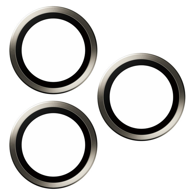 Ochranný kryt objektivu Hoops pro iPhone 15 Pro/15 Pro Max, Natural Titanium, PanzerGlass