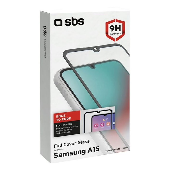 SBS - Tvrzené sklo Full Cover pro Samsung Galaxy A15 5G, černá
