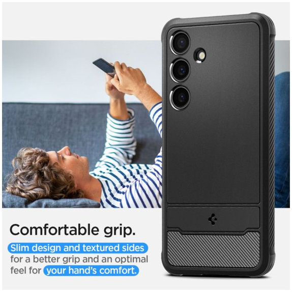 Spigen - Pouzdro Rugged Armor pro Samsung Galaxy S24+, Matte Black
