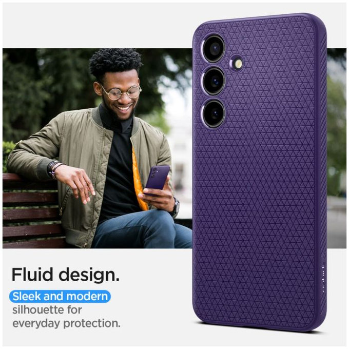 Spigen - Pouzdro Liquid Air pro Samsung Galaxy S24, Deep Purple