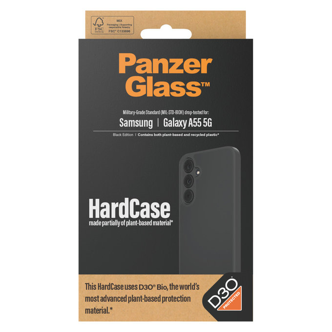 Pouzdro HardCase D3O pro Samsung Galaxy A55 5G, Černá, PanzerGlass