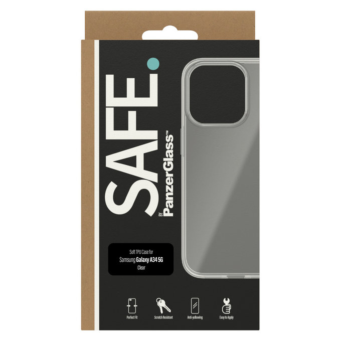Pouzdro TPU pro Samsung Galaxy A34 5G, Transparentní, SAFE by PanzerGlass