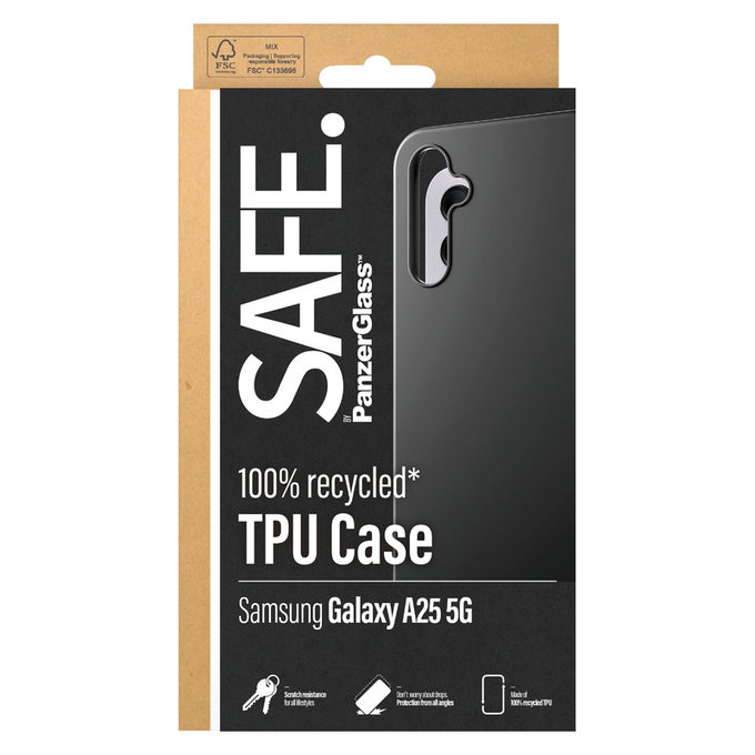 Pouzdro TPU pro Samsung Galaxy A25 5G, Černá, SAFE by PanzerGlass