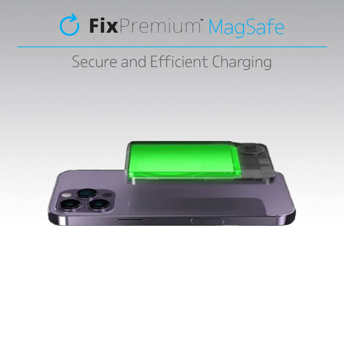 FixPremium - MagSafe PowerBank s LCD 5000mAh, zelená