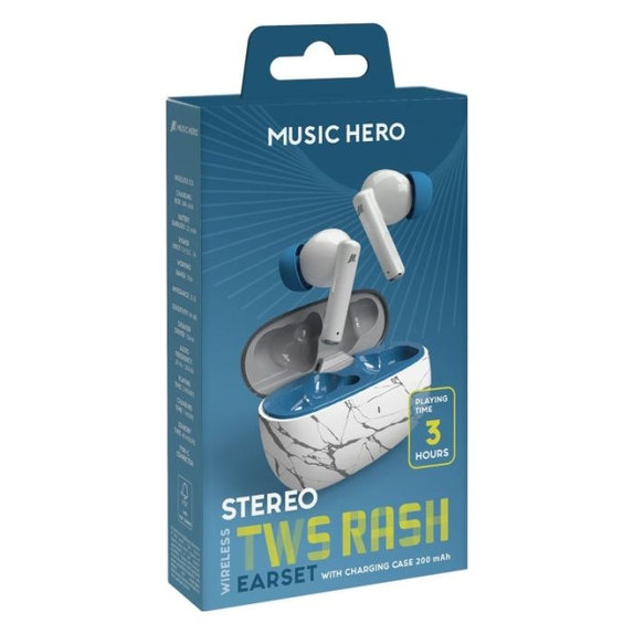 Music Hero - Bezdrátová Sluchátka TWS RASH, fantasy blue