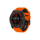 FixPremium - Dvoubarevný silikonový řemínek pro Garmin (QuickFit 26 mm), oranžový