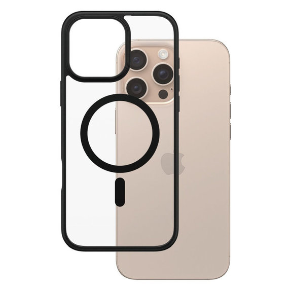 Pouzdro HardCase s MagSafe pro iPhone 16 Pro Max, černá, PanzerGlass
