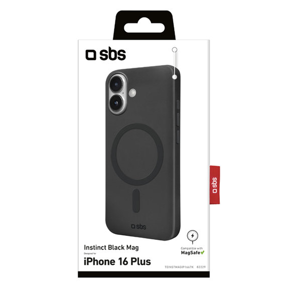 SBS - Puzdro Instinct Mag s MagSafe pro iPhone 16 Plus, černá