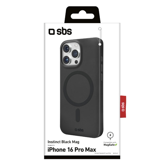 SBS - Puzdro Instinct Mag s MagSafe pro iPhone 16 Pro Max, černá