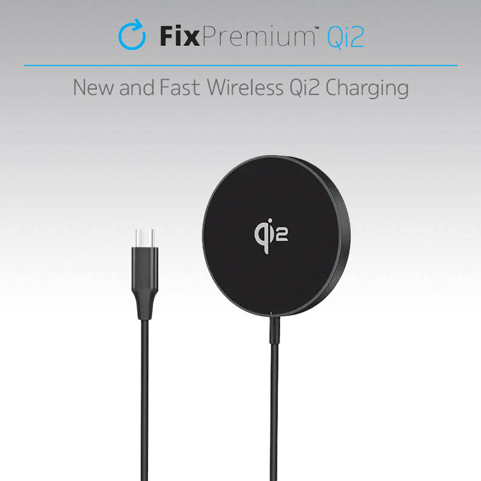 FixPremium - MagSafe Nabíječka s Qi2, černá