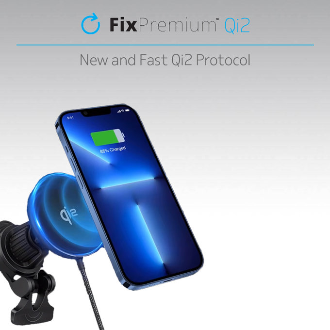 FixPremium - MagSafe Nabíječka do Auta s Qi2, černá