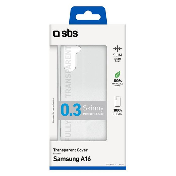 SBS - Pouzdro Skinny pre Samsung Galaxy A16, transparentná