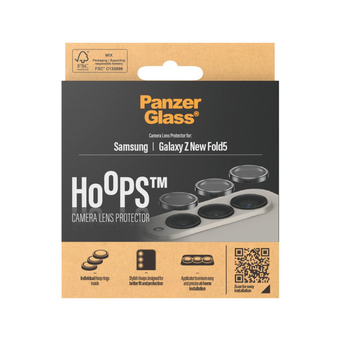 Ochranný kryt objektivu Hoops pro Samsung Z Fold6, Černá, PanzerGlass