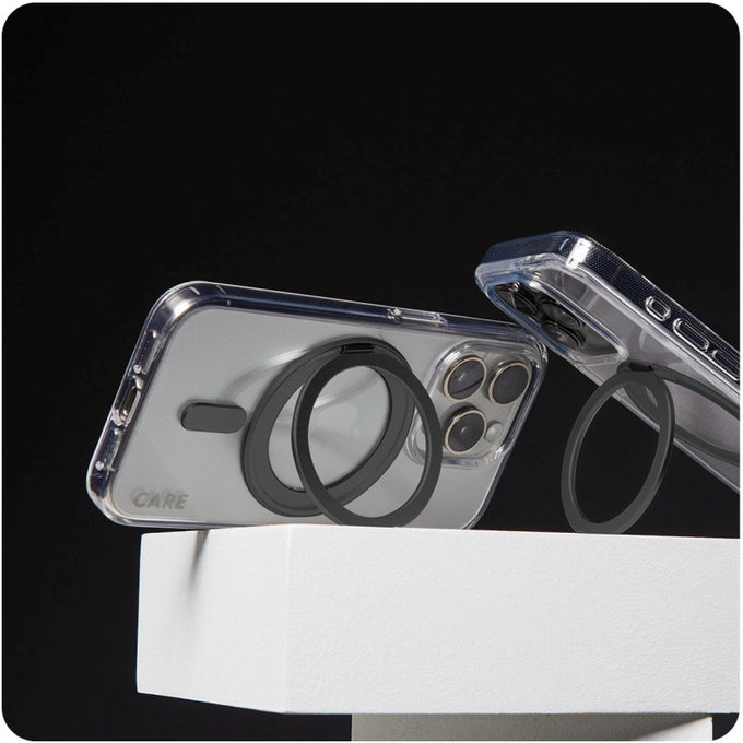 Pouzdro Kickstand s MagSafe pro iPhone 16 Plus, Černá, CARE