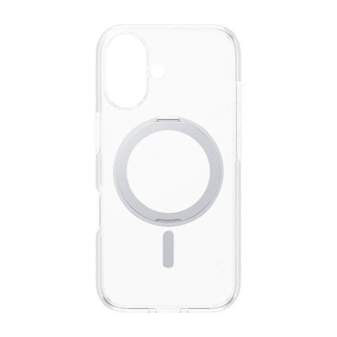 Pouzdro Kickstand s MagSafe pro iPhone 16, Stříbrná, CARE