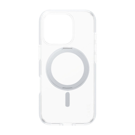 Pouzdro Kickstand s MagSafe pro iPhone 16 Pro, Stříbrná, CARE