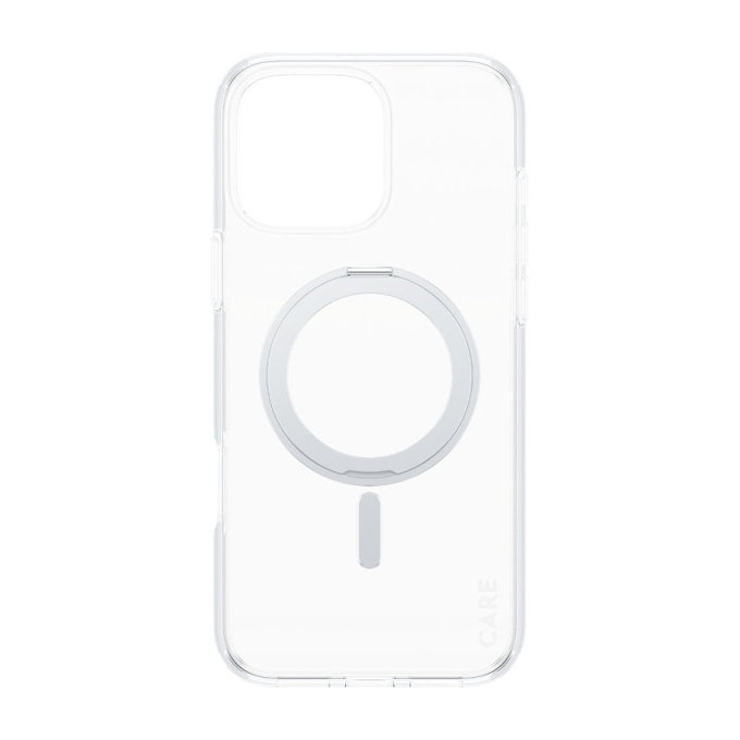 Pouzdro Kickstand s MagSafe pro iPhone 16 Pro Max, Stříbrná, CARE