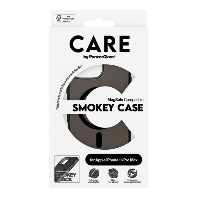 Pouzdro Smokey s MagSafe pro iPhone 16 Pro Max, Černá, CARE