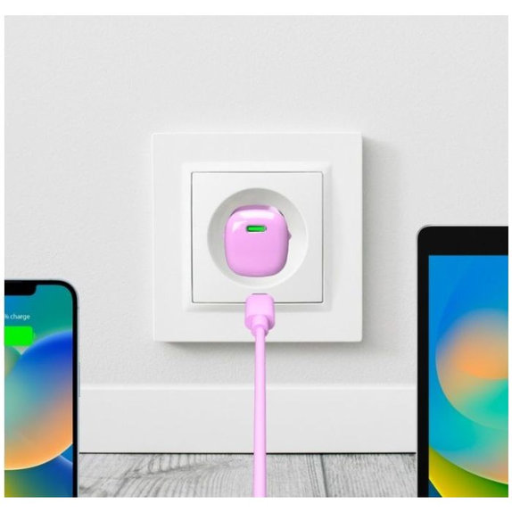 PURO - Nabíjecí Adaptér MiniPro USB-C, GaN, 20W, coraltastic
