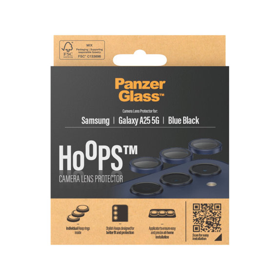 Ochranný kryt objektivu Hoops pro Samsung A25 5G, Modrá/Černá, PanzerGlass