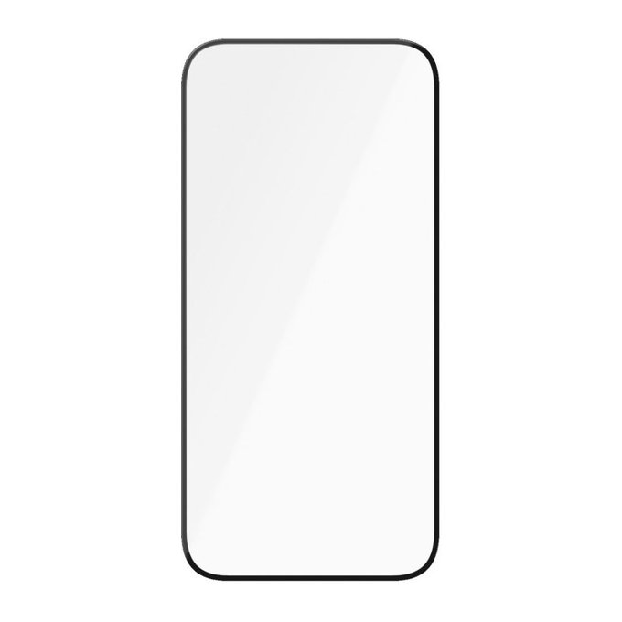 Tvrzené sklo UWF Ceramic s aplikátorem pro iPhone 15, Černá, PanzerGlass