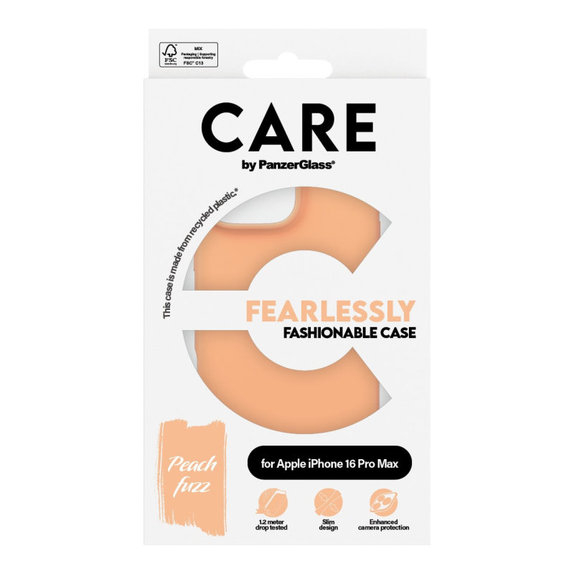 Pouzdro Fearlessly pro iPhone 16 Pro Max, Peachy, CARE
