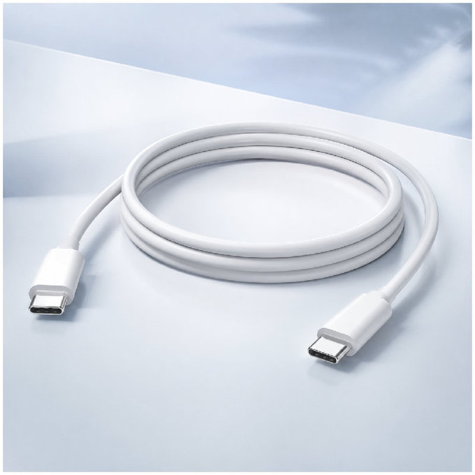 FixPremium - Kabel USB-C/USB-C, 1.5m, bílá