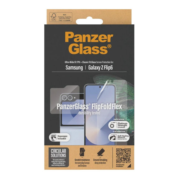 Ochranná fólie UWF a tvrzené sklo pro Samsung Z Flip6, Čirá, PanzerGlass