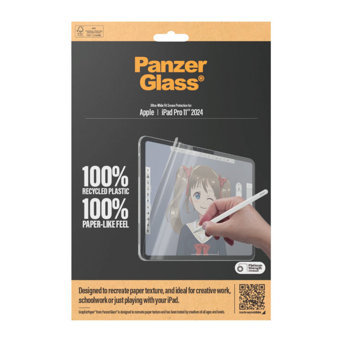Ochranná fólie GraphicPaper UWF pro iPad Pro 11'', Čirá, PanzerGlass
