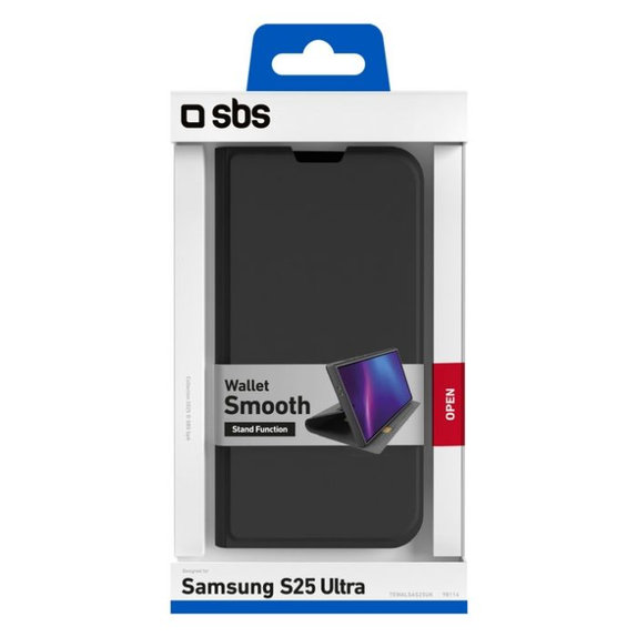 SBS - Pouzdro Book Wallet Smooth pro Samsung Galaxy S25 Ultra, černá