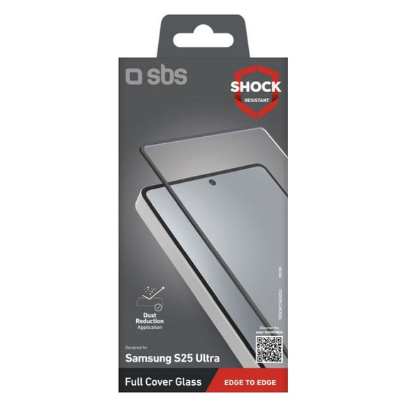 SBS - Tvrzené Sklo Full Cover pro Samsung Galaxy S25 Ultra, černá