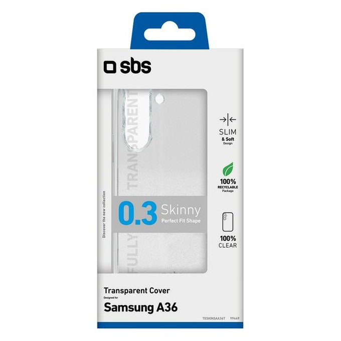 SBS - Pouzdro Skinny pre Samsung Galaxy A36 5G, transparentná