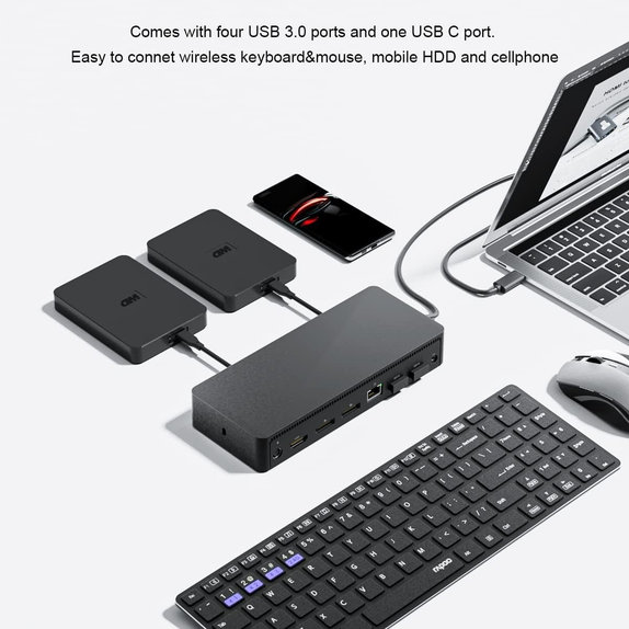 Dell D6000 - Dokovací stanice (USB-C) + Adaptér 130W Zánovní