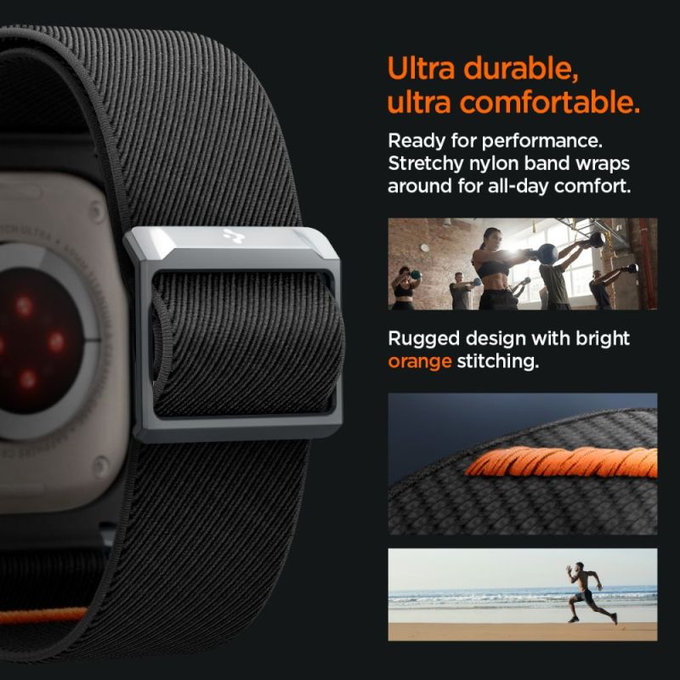 Spigen - Řemínek Lite Fit "Pro" pro Apple Watch Ultra (49mm), Matte Black